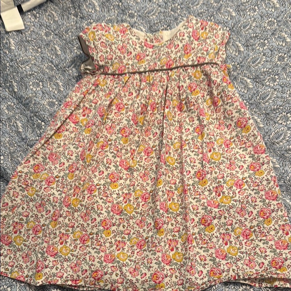 Bisby Floral Pink and Yellow Kids Dress